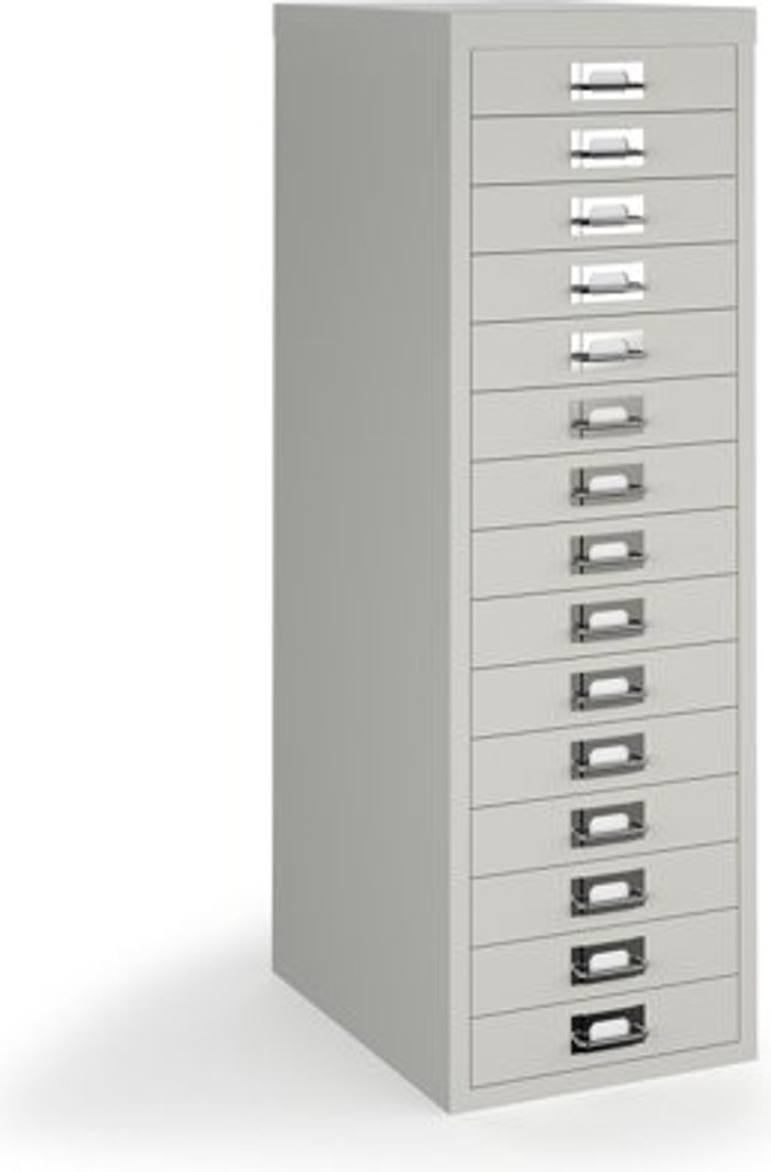Office Monster | Bisley Bisley multi drawers with 15 drawers - grey Bisley Bisley multi drawers with 15 drawers - grey