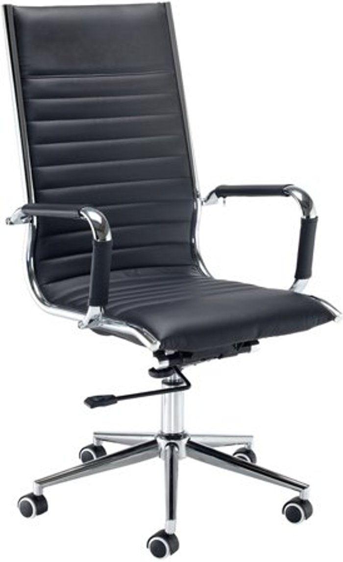 Office Monster | Bari Bari high back executive chair - black faux leather Bari Bari high back executive chair - black faux leather