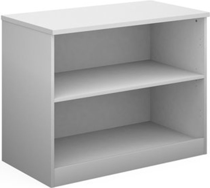 Office Monster | Deluxe Deluxe bookcase 800mm high with 1 shelf - white Deluxe Deluxe bookcase 800mm high with 1 shelf - white