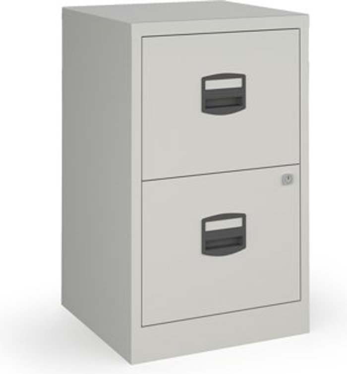 Office Monster | Bisley Bisley A4 home filer with 2 drawers - grey Bisley Bisley A4 home filer with 2 drawers - grey