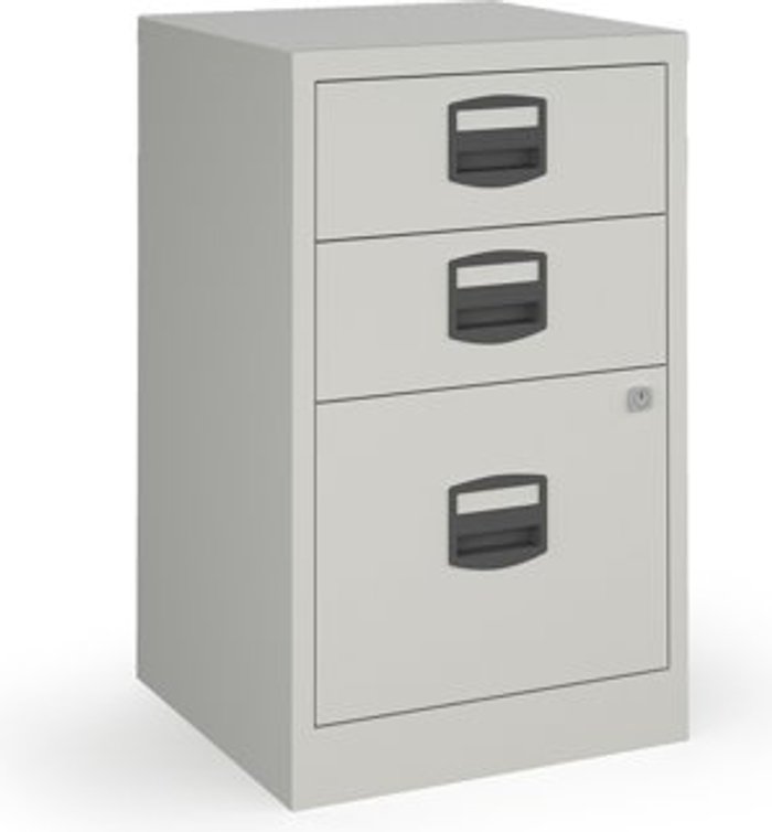 Office Monster | Bisley Bisley A4 home filer with 3 drawers - grey Bisley Bisley A4 home filer with 3 drawers - grey