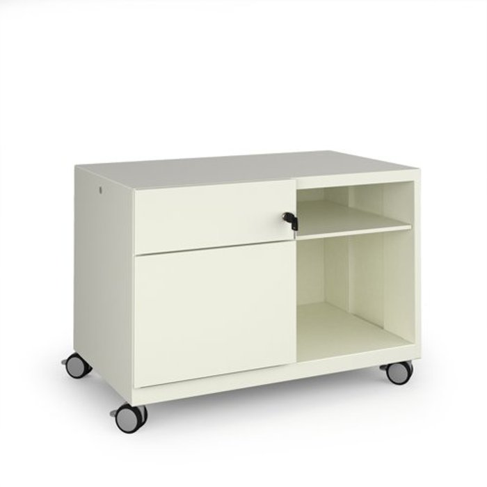 Office Monster | Bisley Bisley steel caddy left hand storage unit 800mm - white (Made-to-order 4 - 6 week lead time) Bisley Bisley steel caddy left hand storage unit 800mm - white (Made-to-order 4 - 6 week lead time)