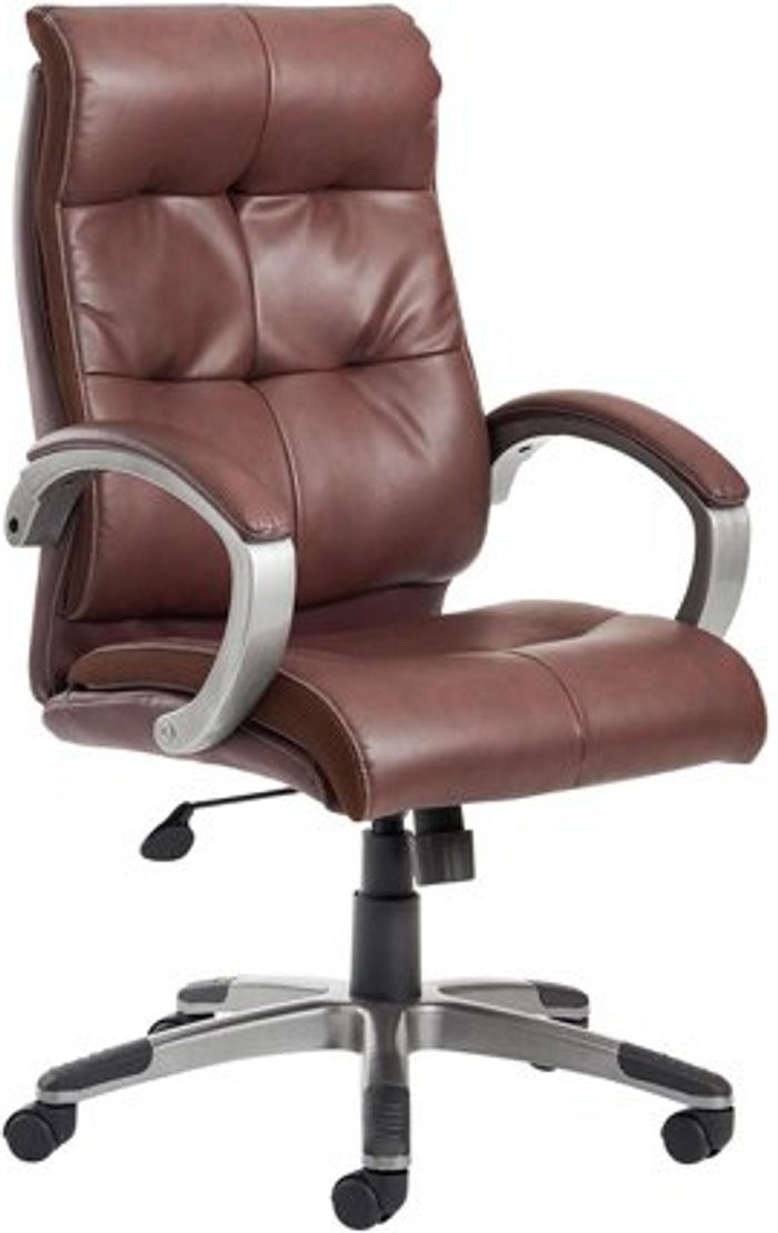 Office Monster | Catania Catania high back managers chair - brown leather faced Catania Catania high back managers chair - brown leather faced