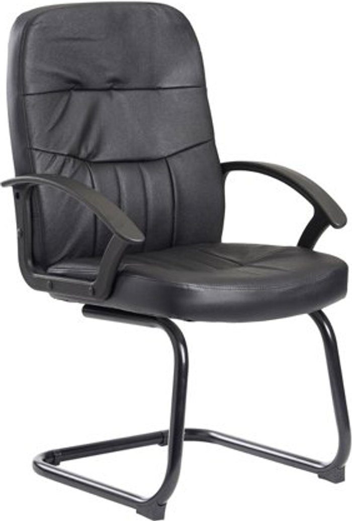 Office Monster | Cavalier Cavalier executive visitors chair - black leather faced Cavalier Cavalier executive visitors chair - black leather faced