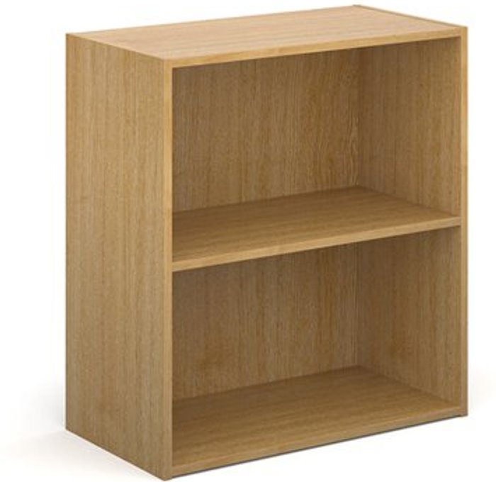 Office Monster | Contract 25 Contract bookcase 830mm high with 1 shelf - oak Contract 25 Contract bookcase 830mm high with 1 shelf - oak