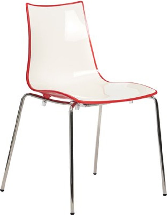 Office Monster | Gecko Gecko shell dining stacking chair with chrome legs - red Gecko Gecko shell dining stacking chair with chrome legs - red