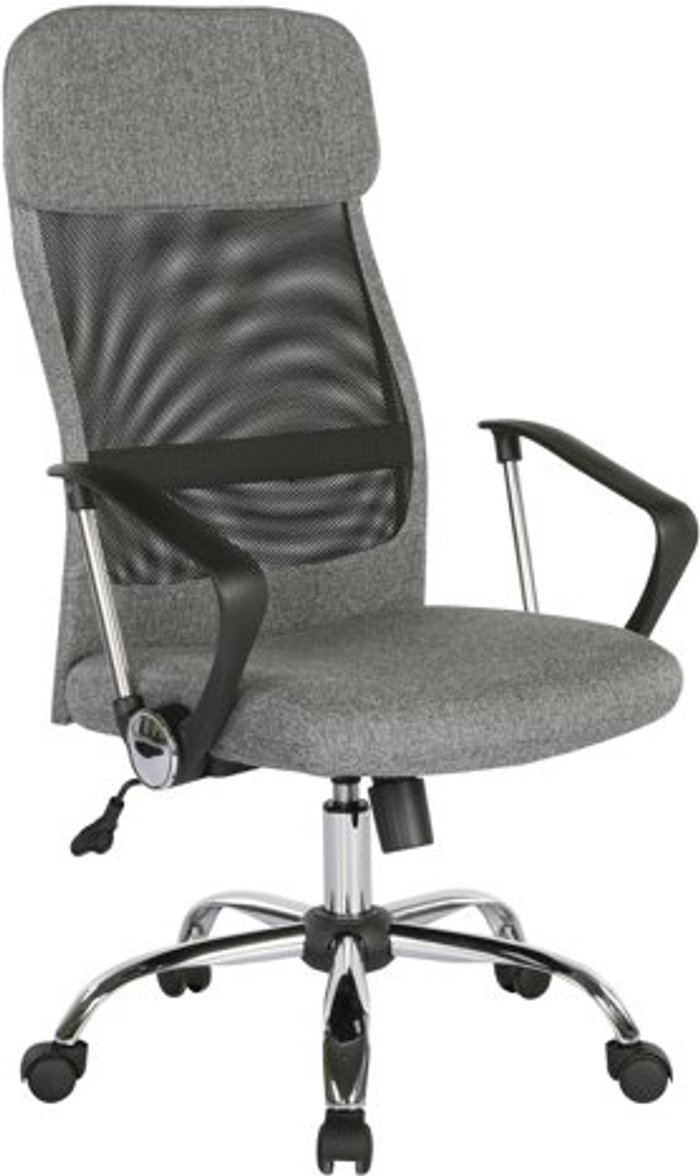 Office Monster | Chord Chord high back operators chair with mesh back and headrest - grey Chord Chord high back operators chair with mesh back and headrest - grey