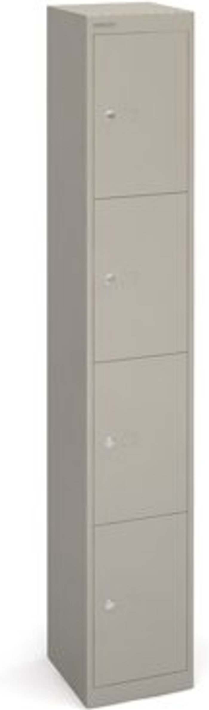 Office Monster | Bisley Bisley lockers with 4 doors 305mm deep - grey Bisley Bisley lockers with 4 doors 305mm deep - grey