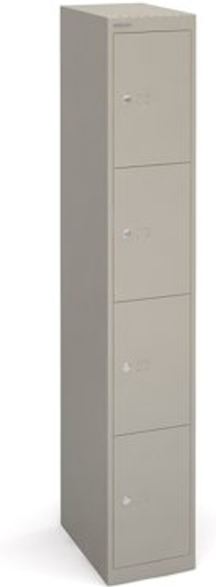 Office Monster | Bisley Bisley lockers with 4 doors 457mm deep - grey Bisley Bisley lockers with 4 doors 457mm deep - grey