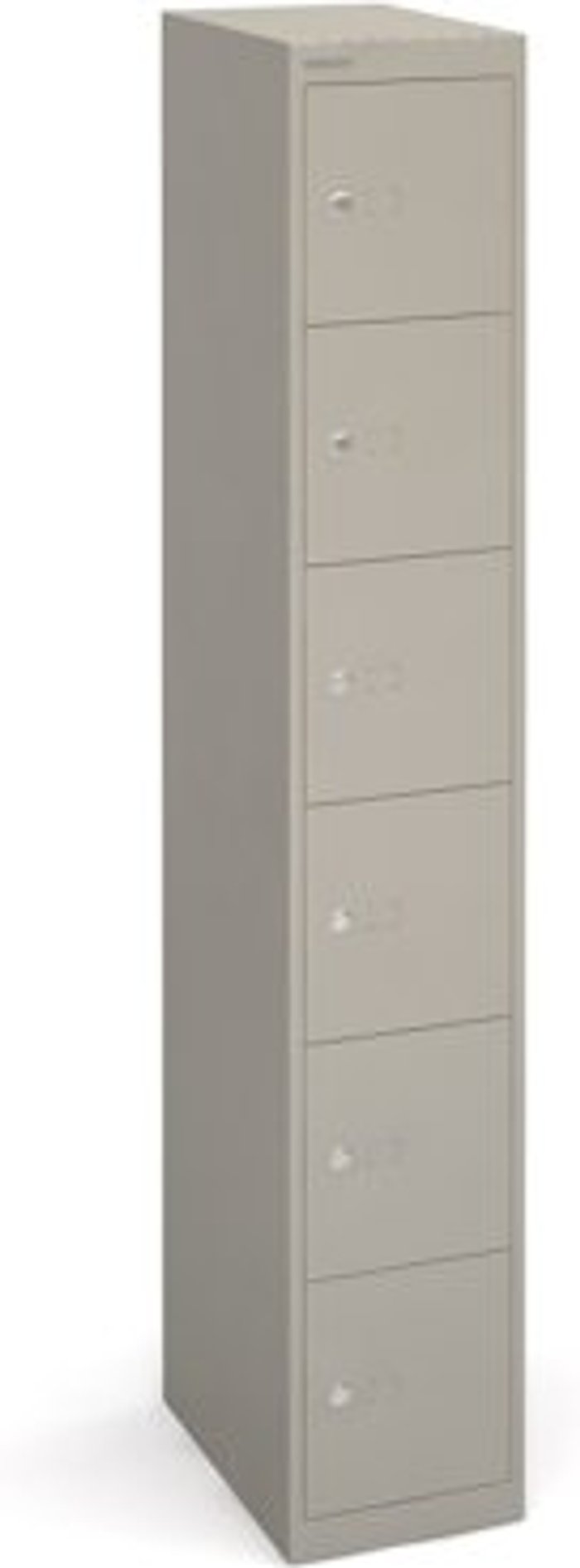 Office Monster | Bisley Bisley lockers with 6 doors 457mm deep - grey Bisley Bisley lockers with 6 doors 457mm deep - grey