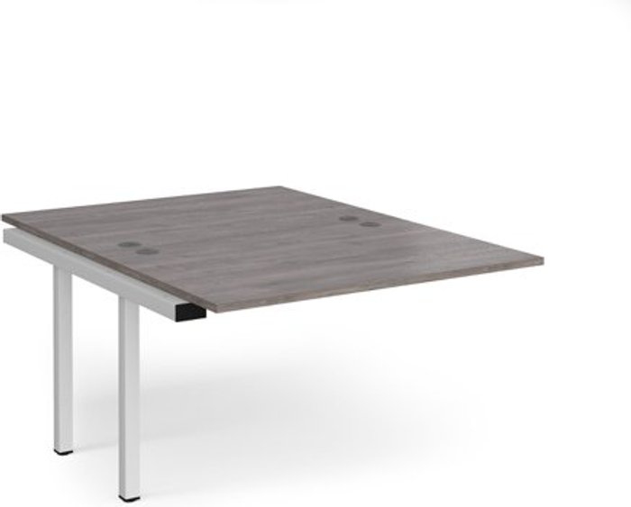Office Monster | Connex Connex add on units back to back 1200mm x 1600mm - white frame, grey oak top Connex Connex add on units back to back 1200mm x 1600mm - white frame, grey oak top