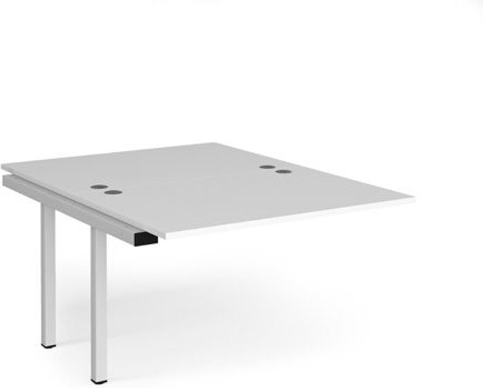 Office Monster | Connex Bench Desk | Add On 2 Person Rectangular Desks 1200mm | White Tops With White Frames | 1600mm Depth | Connex Connex Bench Desk | Add On 2 Person Rectangular Desks 1200mm | White Tops With White Frames | 1600mm Depth | Connex