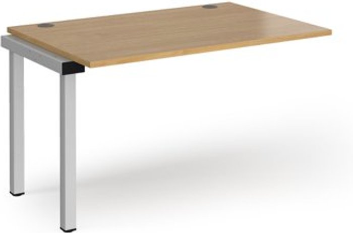 Office Monster | Connex Bench Desk | Add On Rectangular Desk 1200mm | Oak Tops With Silver Frames | 800mm Depth | Connex Connex Bench Desk | Add On Rectangular Desk 1200mm | Oak Tops With Silver Frames | 800mm Depth | Connex