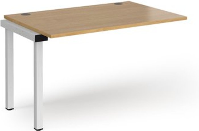Office Monster | Connex Bench Desk | Add On Rectangular Desk 1200mm | Oak Tops With White Frames | 800mm Depth | Connex Connex Bench Desk | Add On Rectangular Desk 1200mm | Oak Tops With White Frames | 800mm Depth | Connex