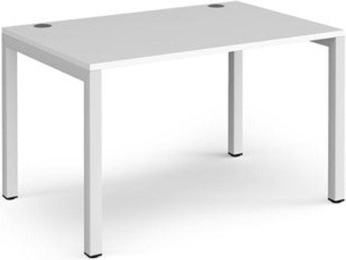 Office Monster | Connex Bench Desk | Single Person Rectangular Desk 1200mm | White Tops With White Frames | 800mm Depth | Connex Connex Bench Desk | Single Person Rectangular Desk 1200mm | White Tops With White Frames | 800mm Depth | Connex