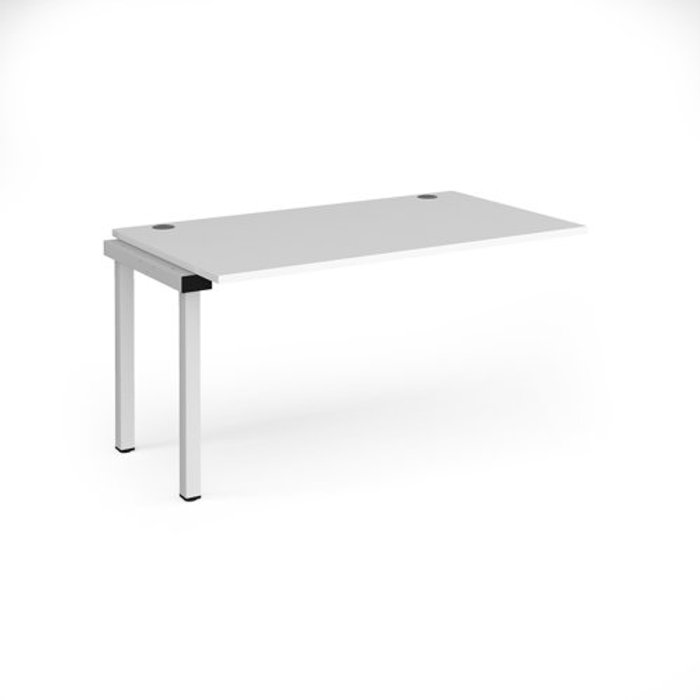 Office Monster | Connex Bench Desk | Add On Rectangular Desk 1400mm | White Tops With White Frames | 800mm Depth | Connex Connex Bench Desk | Add On Rectangular Desk 1400mm | White Tops With White Frames | 800mm Depth | Connex