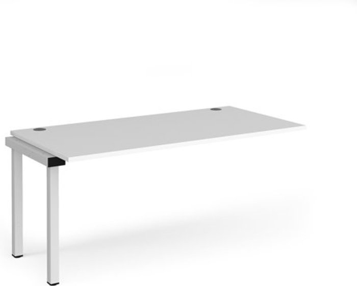 Office Monster | Connex Bench Desk | Add On Rectangular Desk 1600mm | White Tops With White Frames | 800mm Depth | Connex Connex Bench Desk | Add On Rectangular Desk 1600mm | White Tops With White Frames | 800mm Depth | Connex