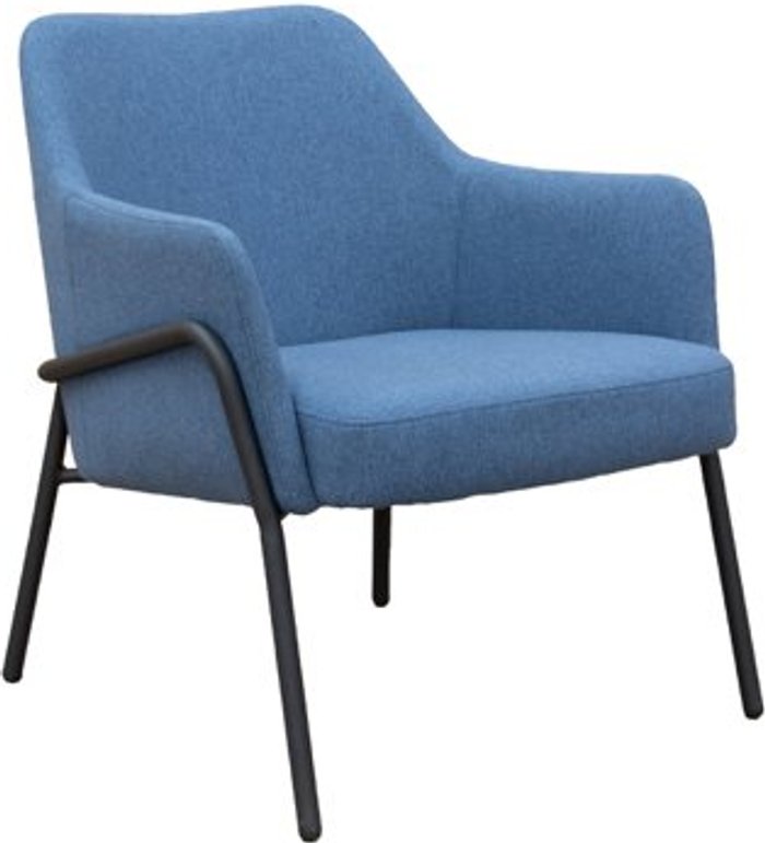 Office Monster | Corby Corby lounge chair with black metal frame - light blue Corby Corby lounge chair with black metal frame - light blue