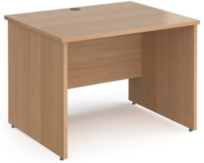 Office Monster | Contract 25 Office Desk | Rectangular Desk 1000mm Panel End Leg | Beech Tops | 800mm Depth | Contract 25 Contract 25 Office Desk | Rectangular Desk 1000mm Panel End Leg | Beech Tops | 800mm Depth | Contract 25