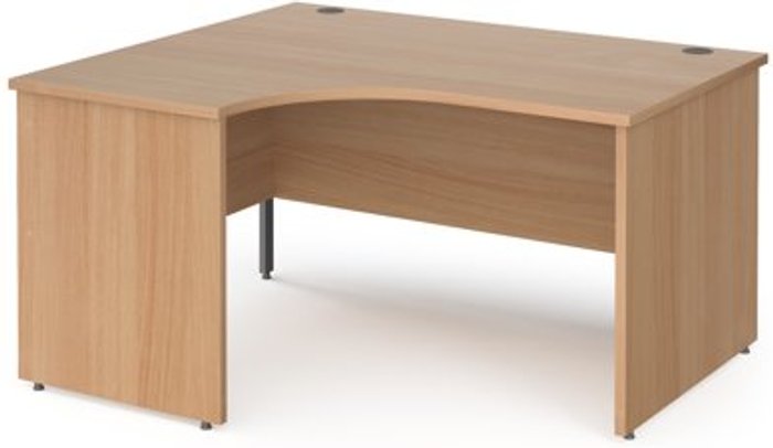 Office Monster | Contract 25 Office Desk | Left Hand Corner Desk 1400mm | Beech Top With Graphite Frame | 800mm Depth | Contract 25 Contract 25 Office Desk | Left Hand Corner Desk 1400mm | Beech Top With Graphite Frame | 800mm Depth | Contract 25