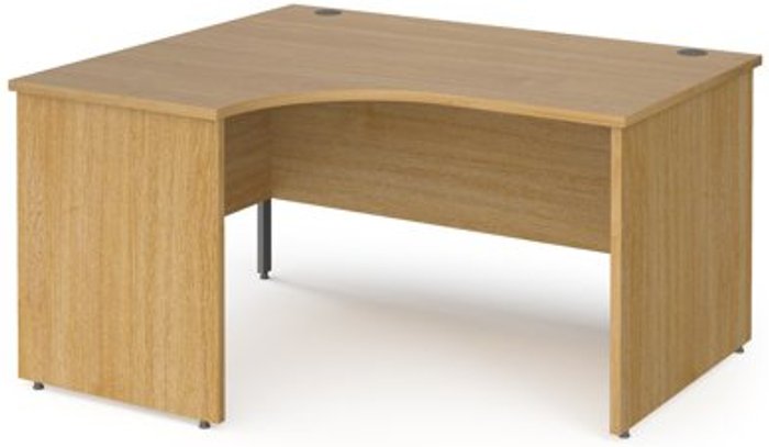 Office Monster | Contract 25 Office Desk | Left Hand Corner Desk 1400mm | Oak Top With Graphite Frame | 800mm Depth | Contract 25 Contract 25 Office Desk | Left Hand Corner Desk 1400mm | Oak Top With Graphite Frame | 800mm Depth | Contract 25
