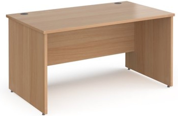 Office Monster | Contract 25 Office Desk | Rectangular Desk 1400mm Panel End Leg | Beech Tops | 800mm Depth | Contract 25 Contract 25 Office Desk | Rectangular Desk 1400mm Panel End Leg | Beech Tops | 800mm Depth | Contract 25