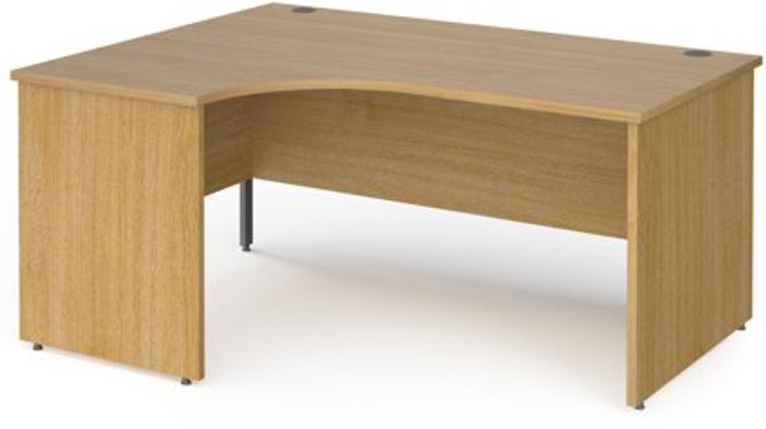 Office Monster | Contract 25 Office Desk | Left Hand Corner Desk 1600mm | Oak Top With Graphite Frame | 800mm Depth | Contract 25 Contract 25 Office Desk | Left Hand Corner Desk 1600mm | Oak Top With Graphite Frame | 800mm Depth | Contract 25