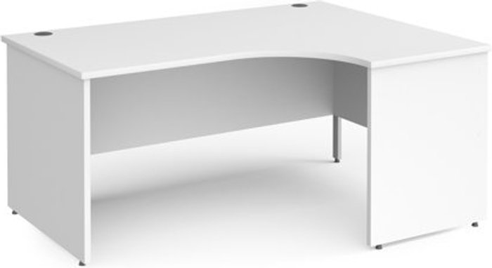 Office Monster | Contract 25 Office Desk | Right Hand Corner Desk 1600mm | White Top With Silver Frame | 800mm Depth | Contract 25 Contract 25 Office Desk | Right Hand Corner Desk 1600mm | White Top With Silver Frame | 800mm Depth | Contract 25