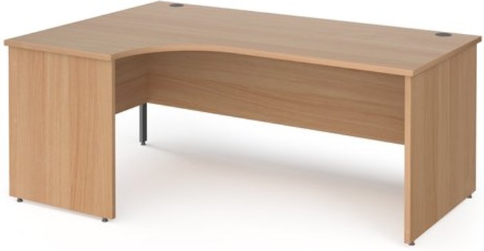 Office Monster | Contract 25 Office Desk | Left Hand Corner Desk 1800mm | Beech Top With Graphite Frame | 800mm Depth | Contract 25 Contract 25 Office Desk | Left Hand Corner Desk 1800mm | Beech Top With Graphite Frame | 800mm Depth | Contract 25