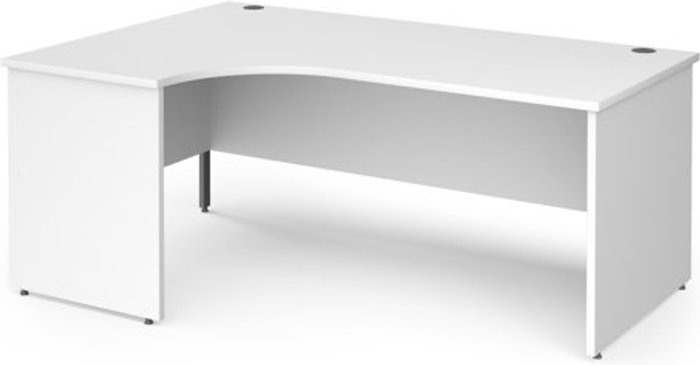 Office Monster | Contract 25 Office Desk | Left Hand Corner Desk 1800mm | White Top With Graphite Frame | 800mm Depth | Contract 25 Contract 25 Office Desk | Left Hand Corner Desk 1800mm | White Top With Graphite Frame | 800mm Depth | Contract 25