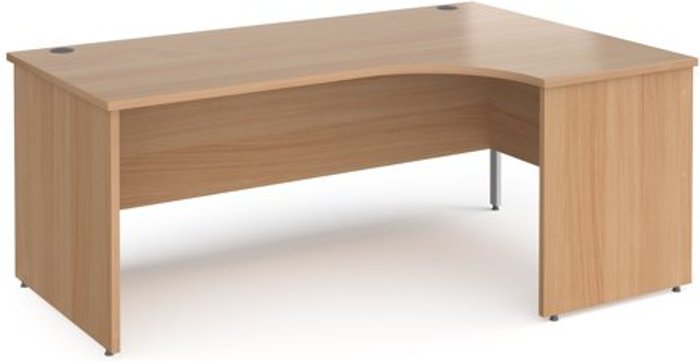 Office Monster | Contract 25 Office Desk | Right Hand Corner Desk 1800mm | Beech Top With Silver Frame | 800mm Depth | Contract 25 Contract 25 Office Desk | Right Hand Corner Desk 1800mm | Beech Top With Silver Frame | 800mm Depth | Contract 25