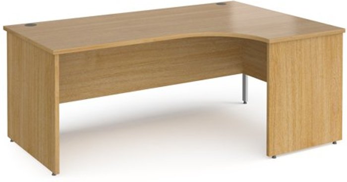 Office Monster | Contract 25 Office Desk | Right Hand Corner Desk 1800mm | Oak Top With Silver Frame | 800mm Depth | Contract 25 Contract 25 Office Desk | Right Hand Corner Desk 1800mm | Oak Top With Silver Frame | 800mm Depth | Contract 25