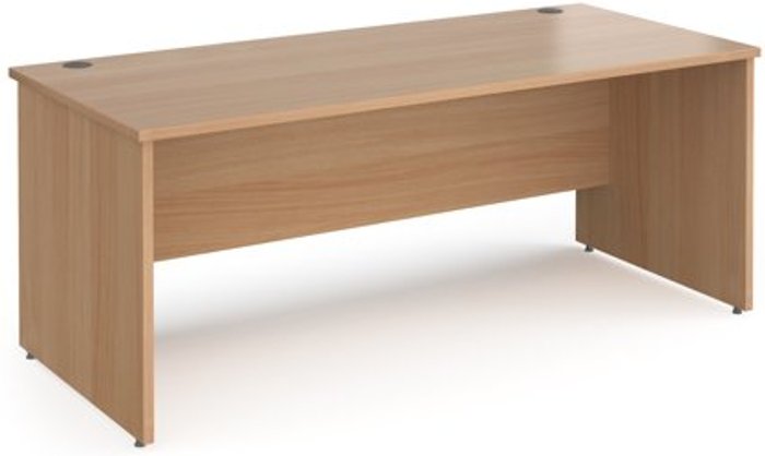 Office Monster | Contract 25 Office Desk | Rectangular Desk 1800mm Panel End Leg | Beech Tops | 800mm Depth | Contract 25 Contract 25 Office Desk | Rectangular Desk 1800mm Panel End Leg | Beech Tops | 800mm Depth | Contract 25