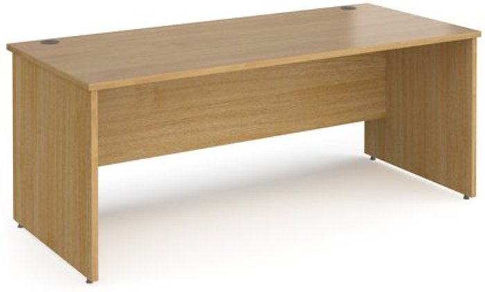 Office Monster | Contract 25 Office Desk | Rectangular Desk 1800mm Panel End Leg | Oak Tops | 800mm Depth | Contract 25 Contract 25 Office Desk | Rectangular Desk 1800mm Panel End Leg | Oak Tops | 800mm Depth | Contract 25