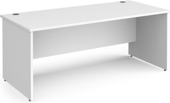 Office Monster | Contract 25 Office Desk | Rectangular Desk 1800mm Panel End Leg | White Tops | 800mm Depth | Contract 25 Contract 25 Office Desk | Rectangular Desk 1800mm Panel End Leg | White Tops | 800mm Depth | Contract 25