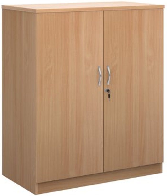 Office Monster | Systems Systems double door cupboard 1200mm high - beech Systems Systems double door cupboard 1200mm high - beech