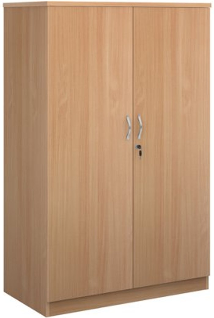 Office Monster | Systems Systems double door cupboard 1600mm high - beech Systems Systems double door cupboard 1600mm high - beech