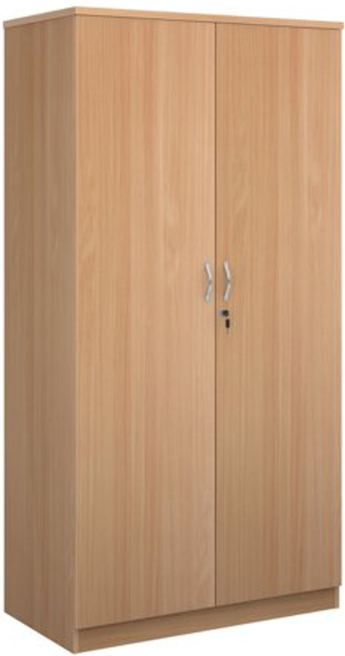 Office Monster | Systems Systems double door cupboard 2000mm high - beech Systems Systems double door cupboard 2000mm high - beech
