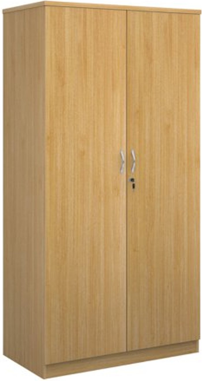 Office Monster | Systems Systems double door cupboard 2000mm high - oak Systems Systems double door cupboard 2000mm high - oak