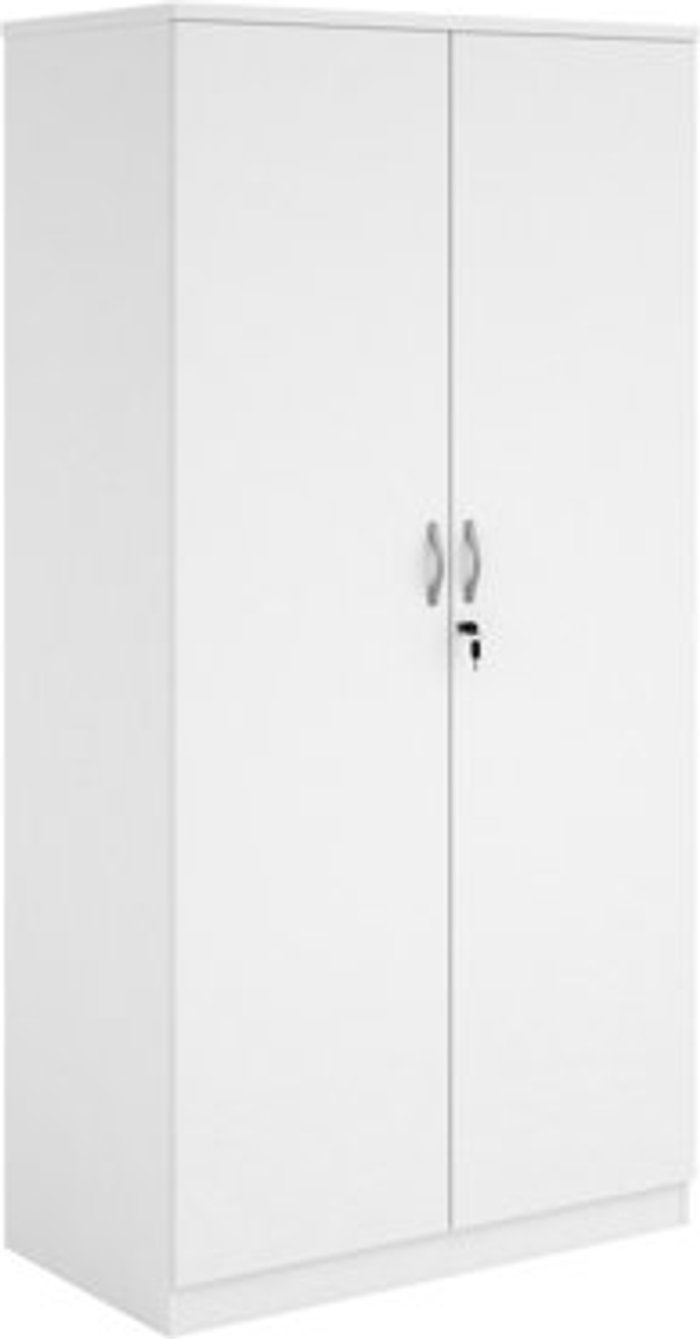 Office Monster | Systems Systems double door cupboard 2000mm high - white Systems Systems double door cupboard 2000mm high - white
