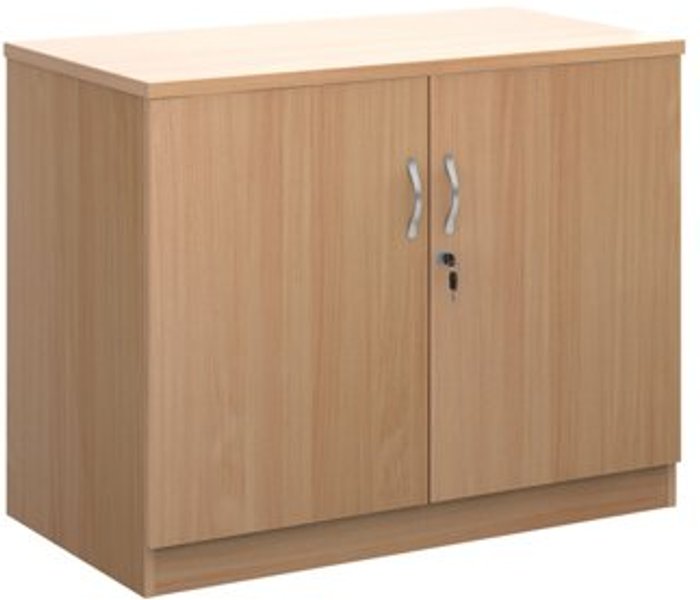 Office Monster | Systems Systems double door cupboard 800mm high - beech Systems Systems double door cupboard 800mm high - beech
