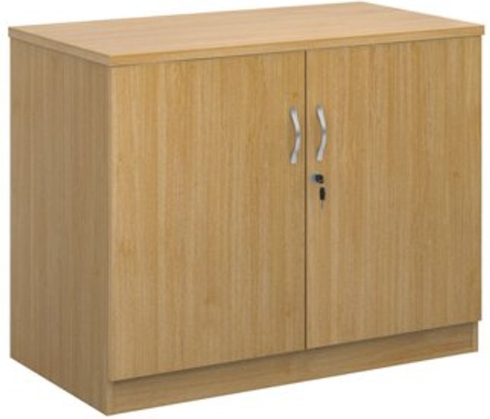 Office Monster | Systems Systems double door cupboard 800mm high - oak Systems Systems double door cupboard 800mm high - oak