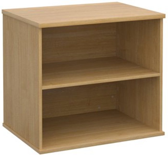 Office Monster | Deluxe Deluxe desk high bookcase 600mm deep - oak Deluxe Deluxe desk high bookcase 600mm deep - oak