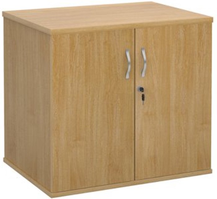 Office Monster | Deluxe Deluxe double door desk high cupboard 600mm deep - oak Deluxe Deluxe double door desk high cupboard 600mm deep - oak
