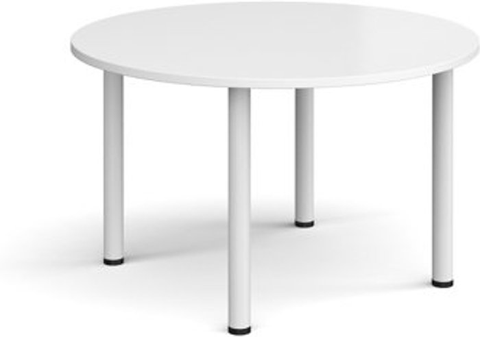 Office Monster | Dams Circular white radial leg meeting table 1200mm - white Dams Circular white radial leg meeting table 1200mm - white