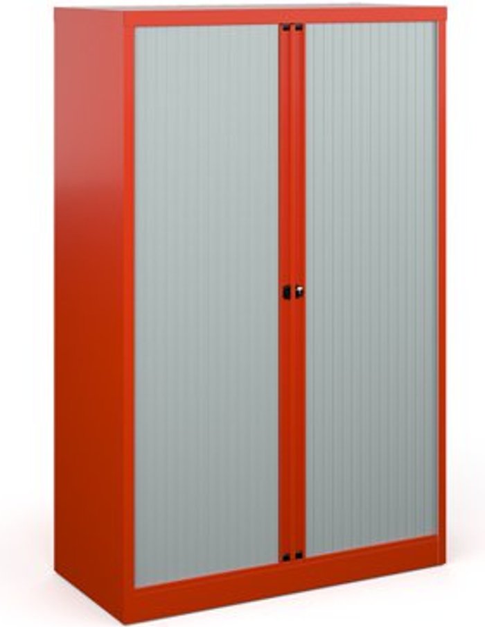 Office Monster | Bisley Bisley systems storage medium tambour cupboard 1570mm high - red (Made-to-order 4 - 6 week lead time) Bisley Bisley systems storage medium tambour cupboard 1570mm high - red (Made-to-order 4 - 6 week lead time)