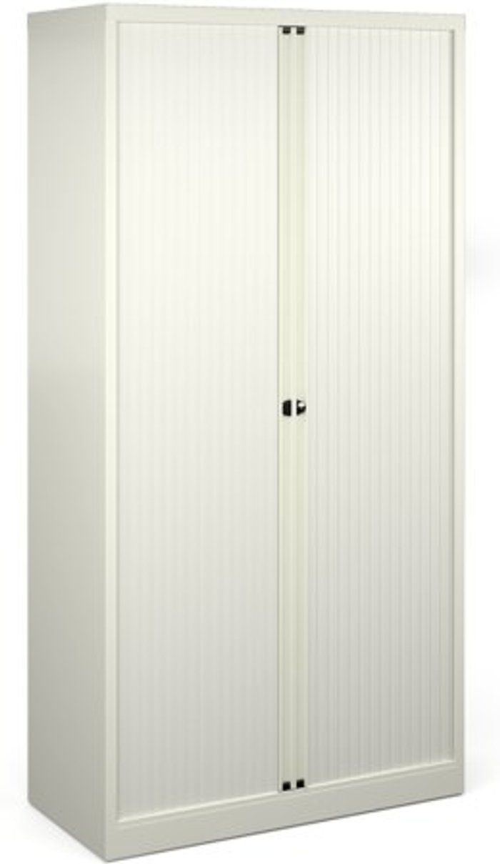 Office Monster | Bisley Bisley systems storage high tambour cupboard 1970mm high - white Bisley Bisley systems storage high tambour cupboard 1970mm high - white