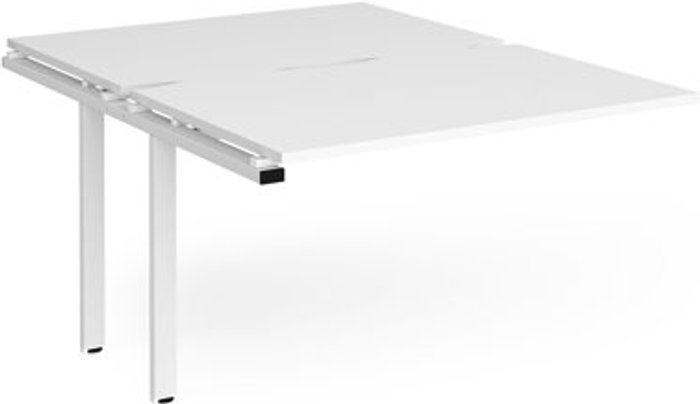 Office Monster | Adapt Bench Desk | Add On 2 Person Rectangular Desks 1200mm | White Tops With White Frames | 1600mm Depth | Adapt Adapt Bench Desk | Add On 2 Person Rectangular Desks 1200mm | White Tops With White Frames | 1600mm Depth | Adapt