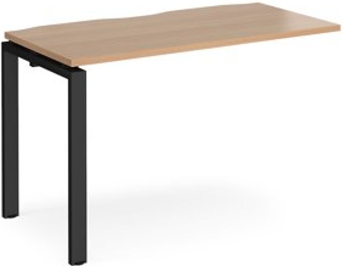 Office Monster | Adapt Bench Desk | Add On Rectangular Desk 1200mm | Beech Tops With Black Frames | 600mm Depth | Adapt Adapt Bench Desk | Add On Rectangular Desk 1200mm | Beech Tops With Black Frames | 600mm Depth | Adapt