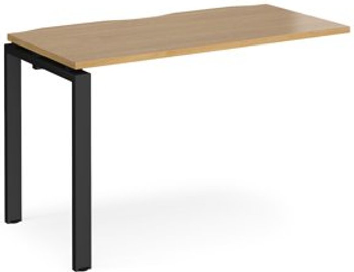 Office Monster | Adapt Bench Desk | Add On Rectangular Desk 1200mm | Oak Tops With Black Frames | 600mm Depth | Adapt Adapt Bench Desk | Add On Rectangular Desk 1200mm | Oak Tops With Black Frames | 600mm Depth | Adapt